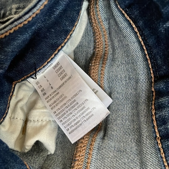 American Eagle Next Level Stretch High Rise Jegging Button Fly Med/Dark Wash - Picture 4 of 10